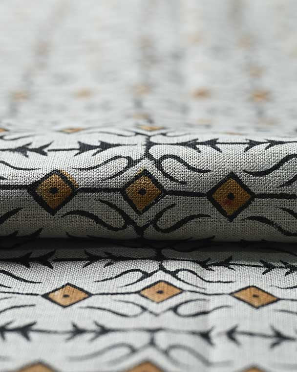 Zephyr Designer Floral Block Print Fabric