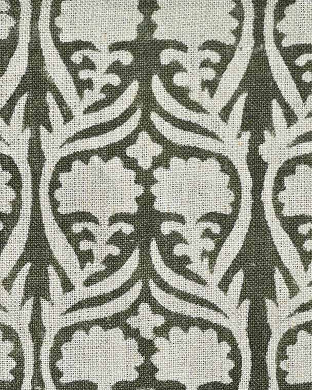 Henderson Floral Block Printed Linen Fabric