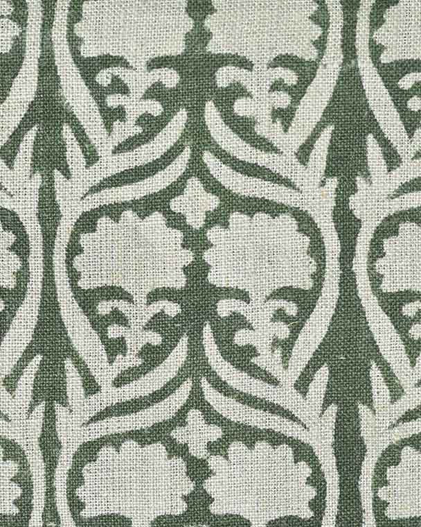 Henderson Floral Block Printed Linen Fabric