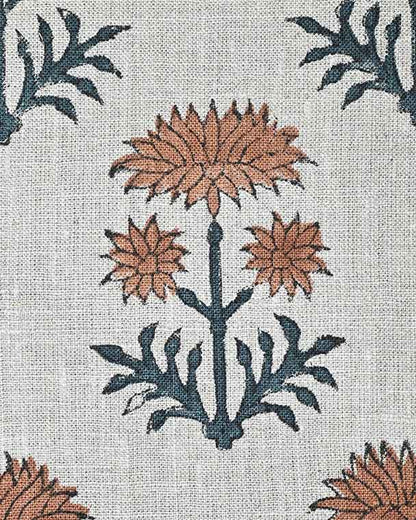 Sylvia Hand Block Printed Linen Fabric