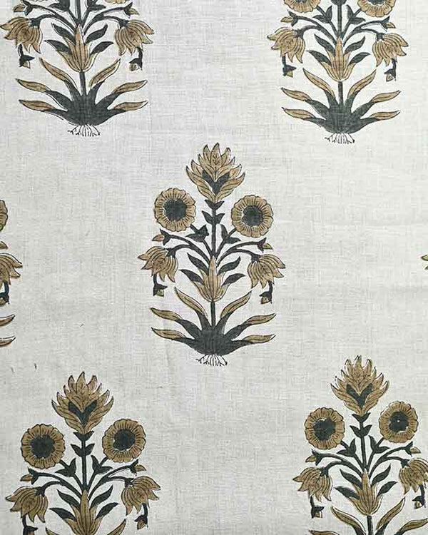 Marigold Hand Block Printed Linen