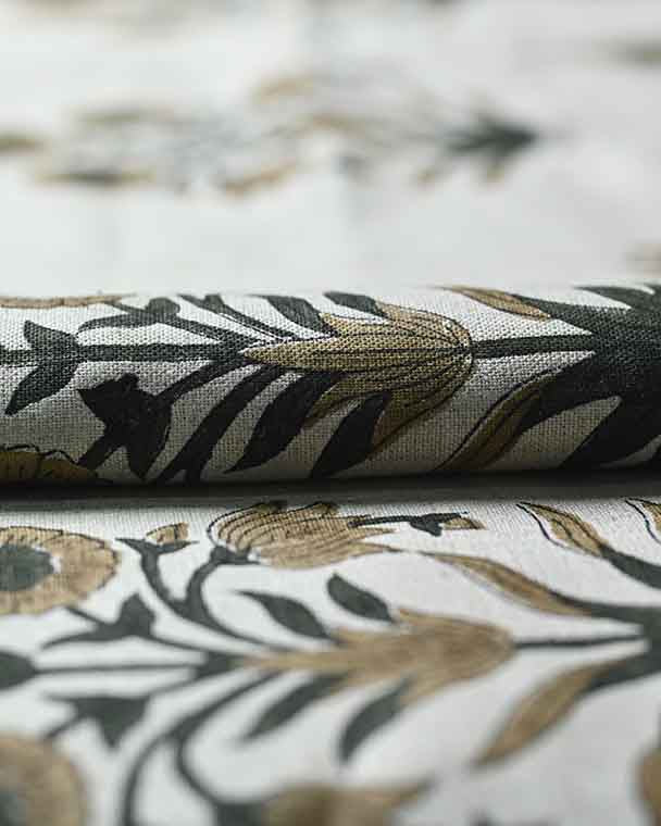 Marigold Hand Block Printed Linen