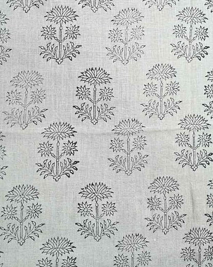 Sylvia Hand Block Printed Linen Fabric