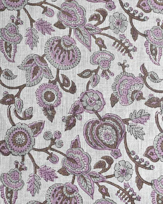 Aria Hand Block Printed Linen Fabric