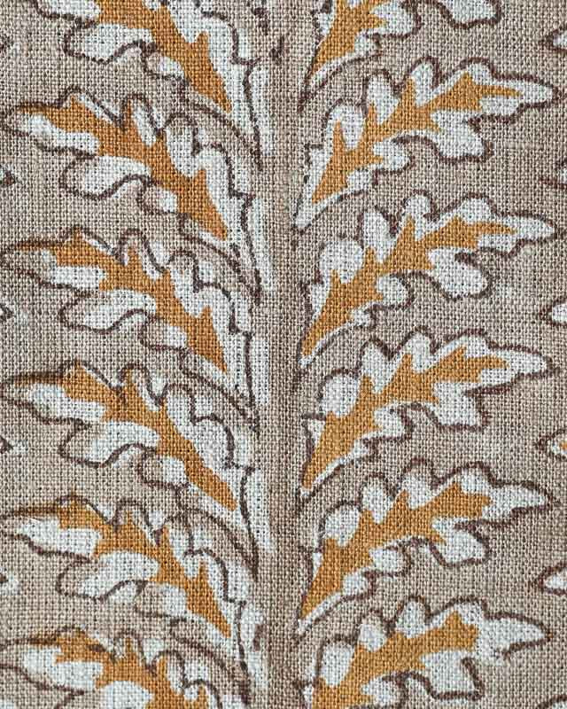 Scottie Hand Block Printed Linen Fabric