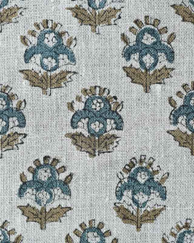 Alba Hand Block Printed Linen