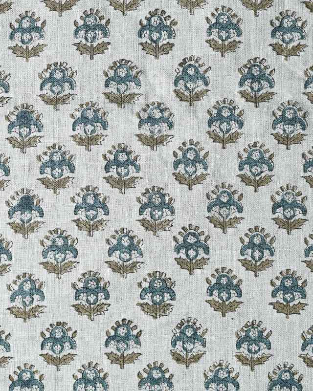 Alba Hand Block Printed Linen