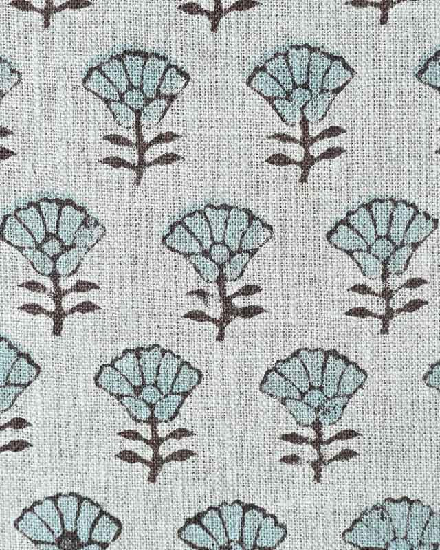 Arianna Block Printed Upholstery Linen Fabric