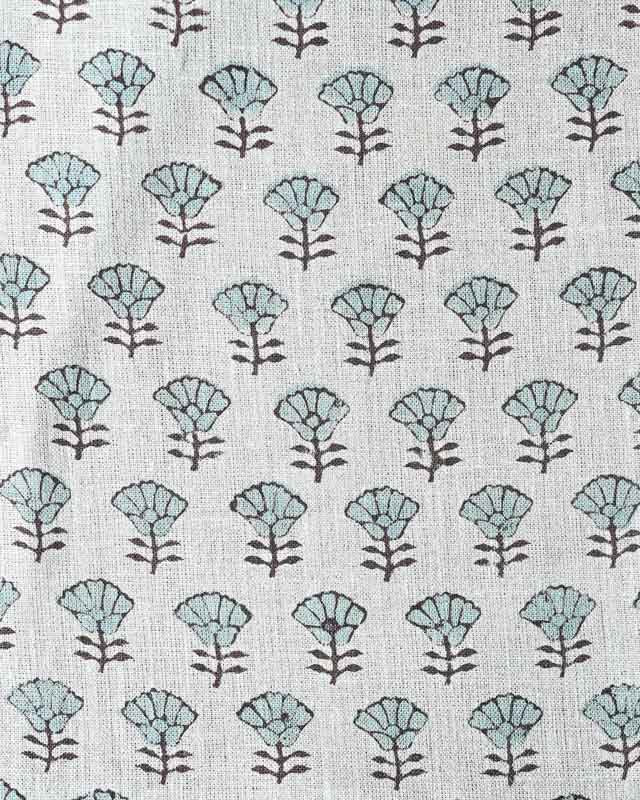 Arianna Block Printed Upholstery Linen Fabric