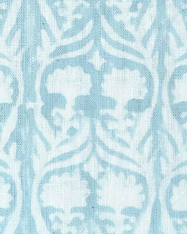 Henderson Floral Block Printed Linen Fabric