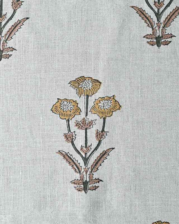 Leander Indian Block Print Linen