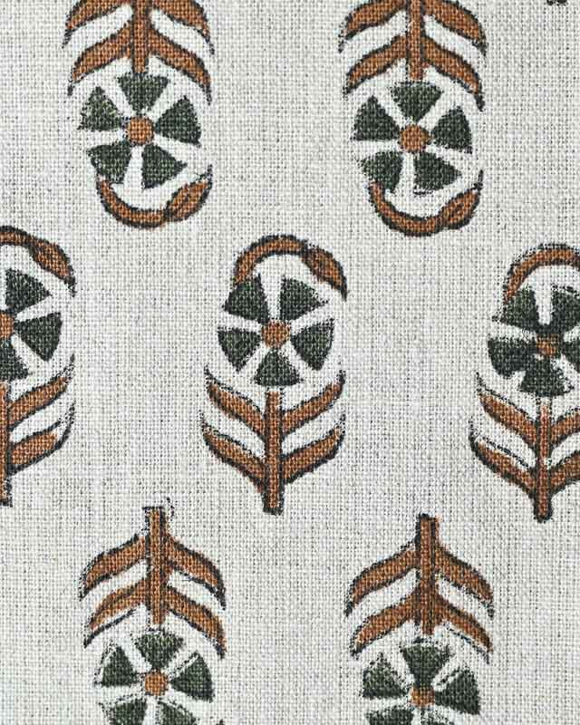 Meadow Floral Block Print Linen