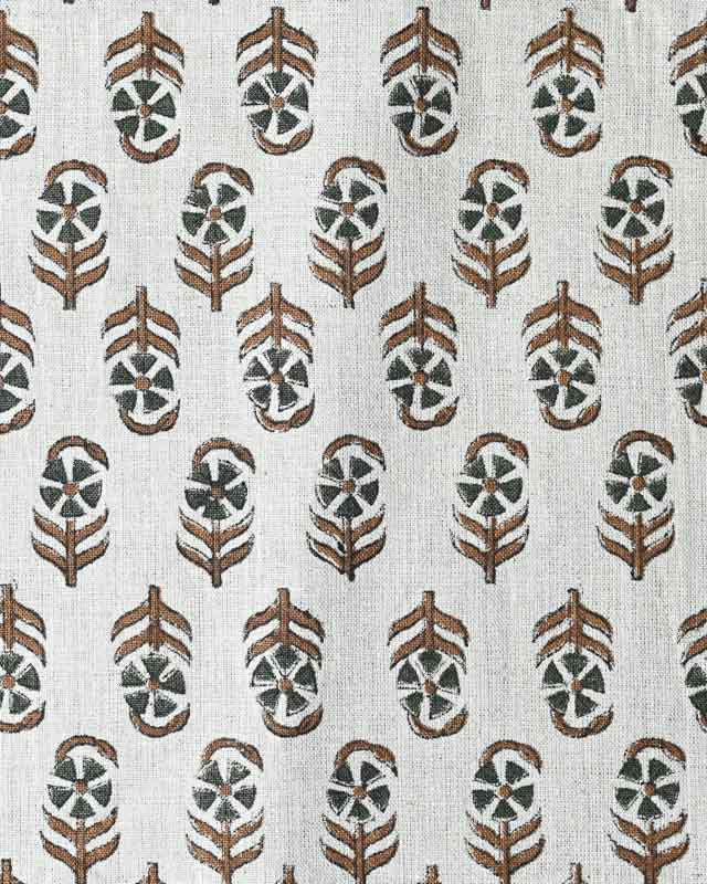 Meadow Floral Block Print Linen