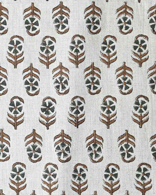 Meadow Floral Block Print Linen
