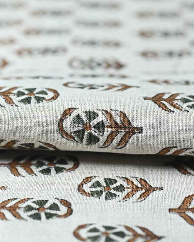 Meadow Floral Block Print Linen