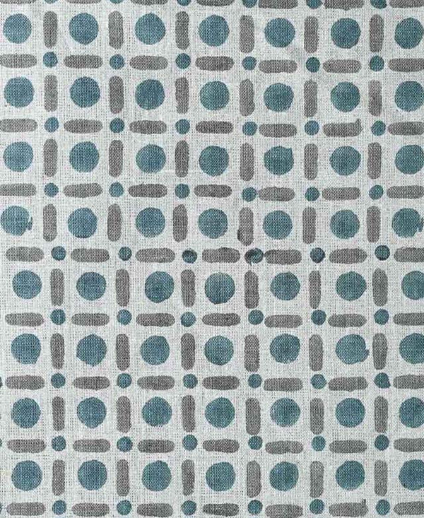 Levi Hand Block Printed Linen Fabric