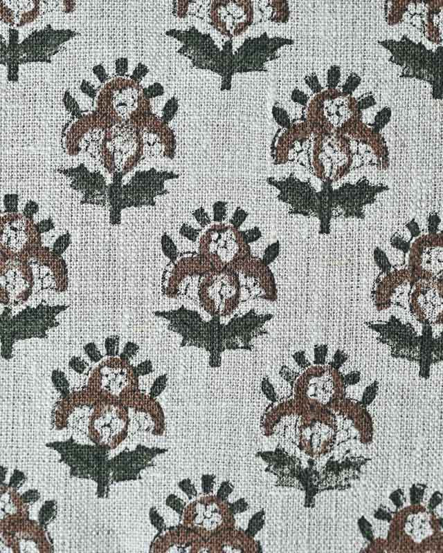 Alba Hand Block Printed Linen