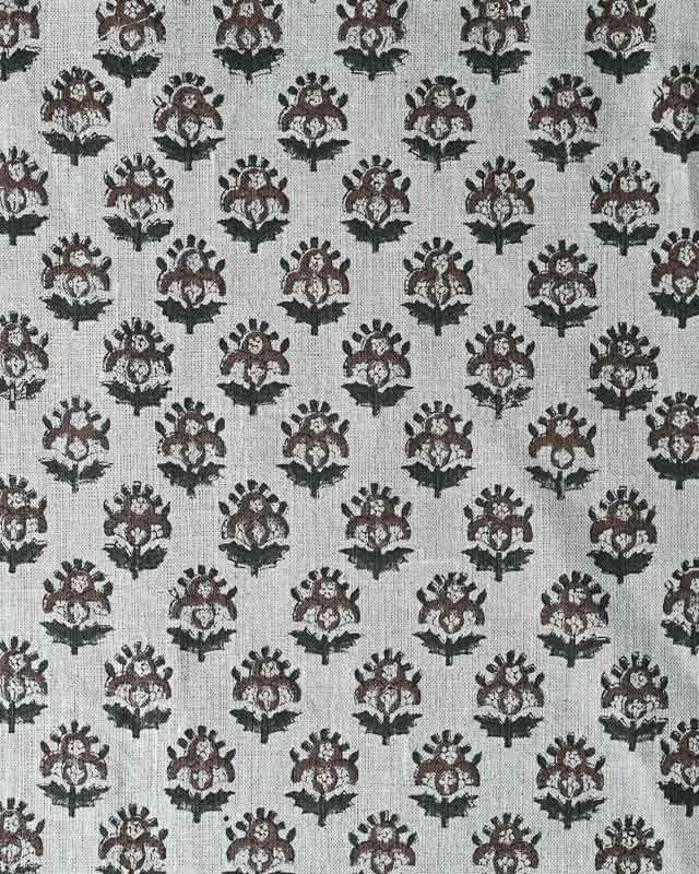 Alba Hand Block Printed Linen