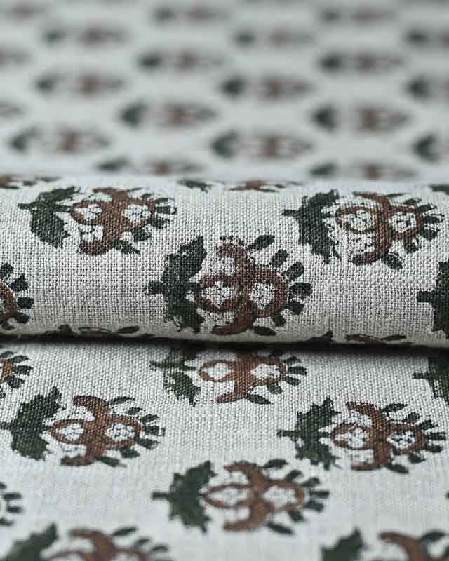 Alba Hand Block Printed Linen