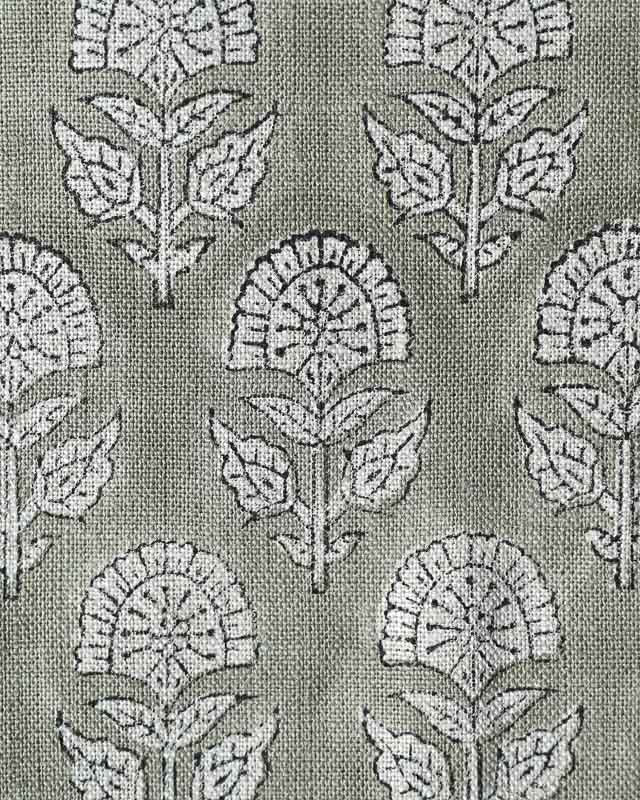 Peregrine Block Print Thick Linen Fabric