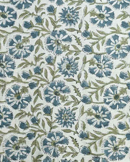Veronica Hand Block Printed Linen Fabric