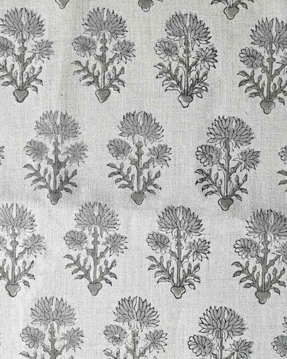Sylvia Hand Block Printed Linen Fabric