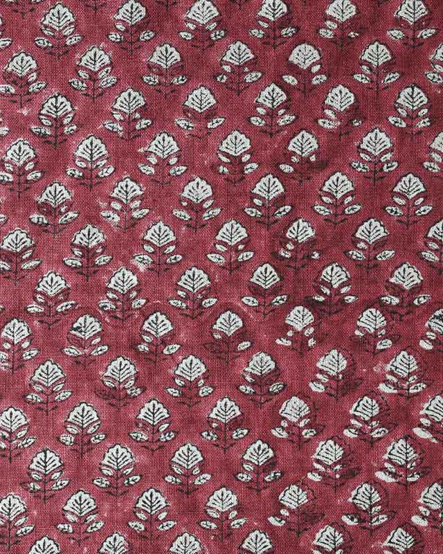 Zay Hand Block Printed Linen Upholstery Fabric