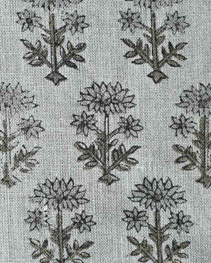 Sylvia Hand Block Printed Linen Fabric