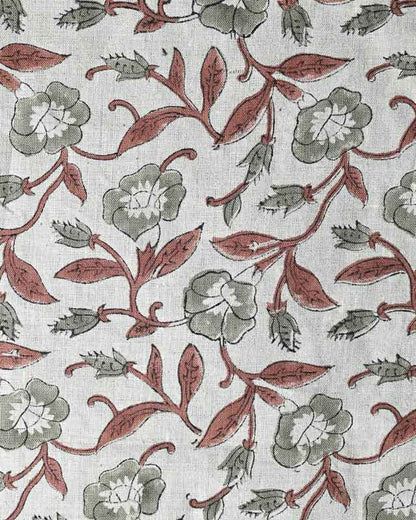 Ingrid Block Print Handloom Linen Fabric