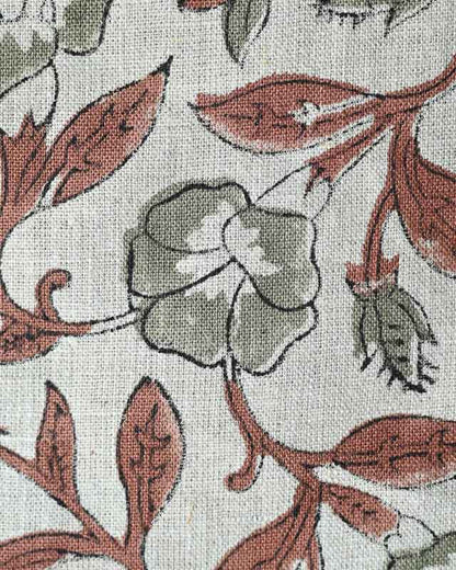 Ingrid Block Print Handloom Linen Fabric