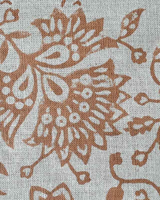 Willa Hand Block Printed Linen