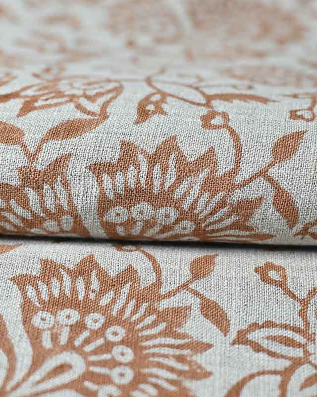Willa Hand Block Printed Linen
