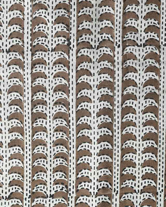 Dixie Hand Block Print Linen Fabric