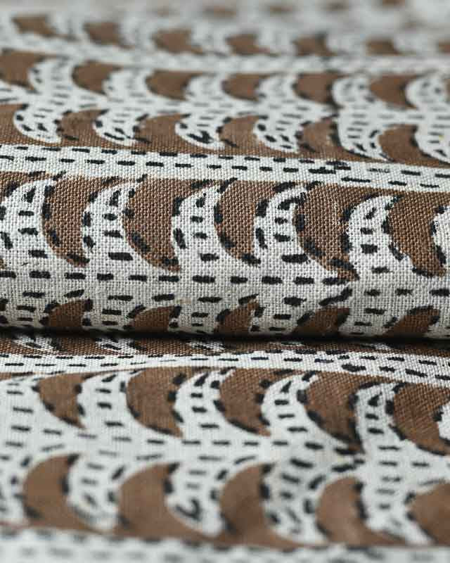 Dixie Hand Block Print Linen Fabric