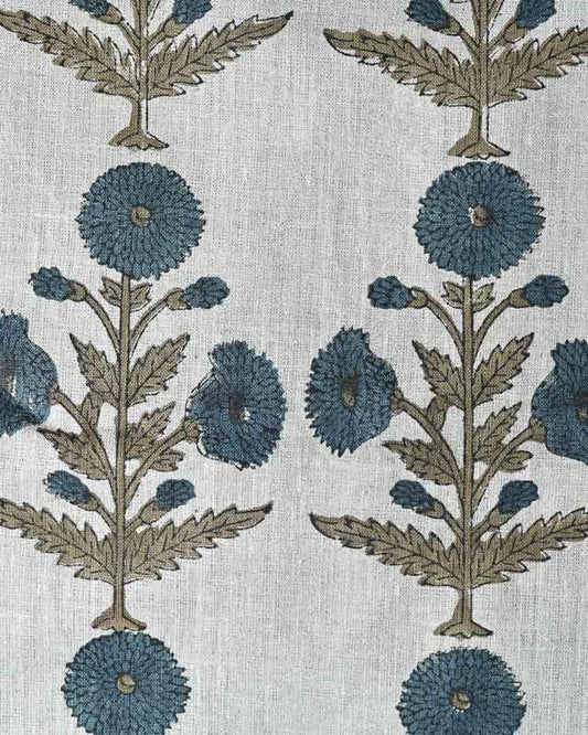 Nikita Hand Block Printed Linen Fabric