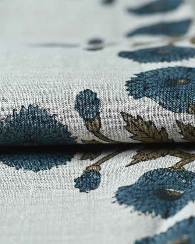 Nikita Hand Block Printed Linen Fabric