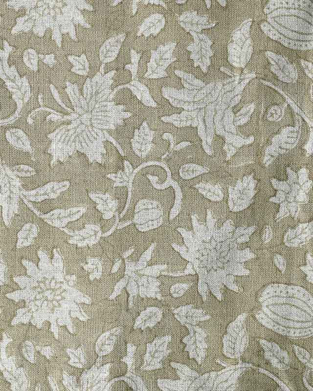 Adrian Hand Block Printed Linen Fabric