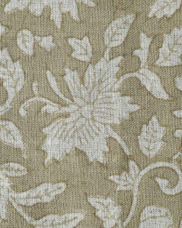 Adrian Hand Block Printed Linen Fabric