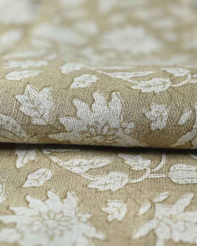 Adrian Hand Block Printed Linen Fabric