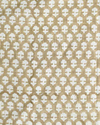 Anna Block Printed Linen Upholstery Fabric