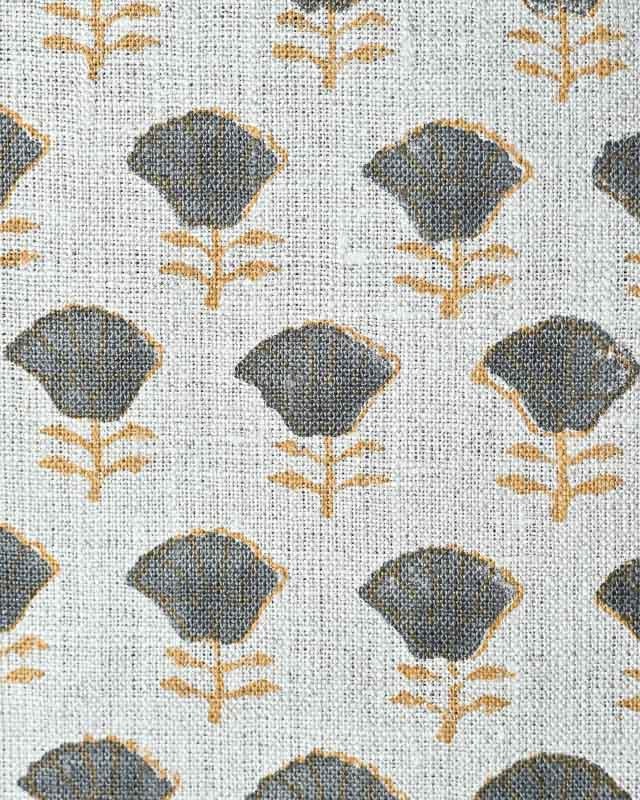 Arianna Block Printed Upholstery Linen Fabric