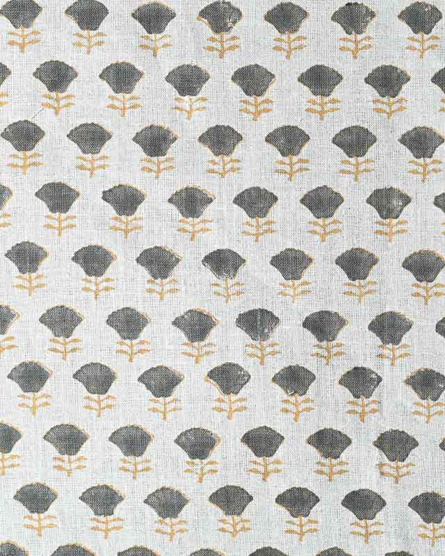 Arianna Block Printed Upholstery Linen Fabric