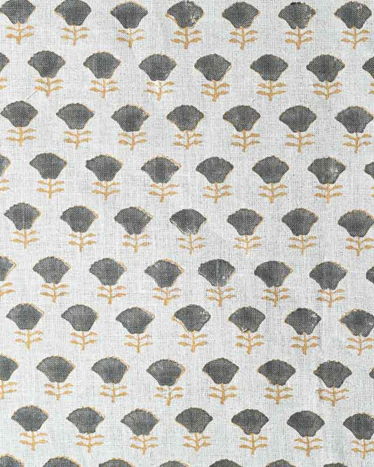 Arianna Block Printed Upholstery Linen Fabric