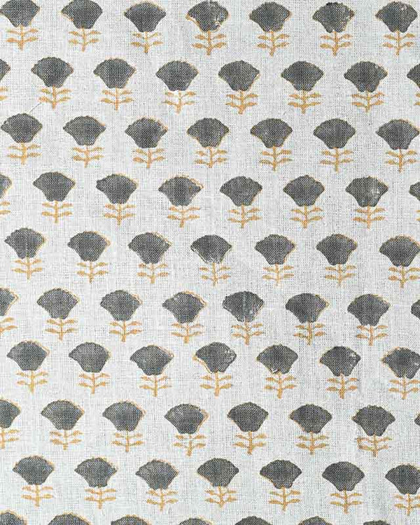 Arianna Block Printed Upholstery Linen Fabric