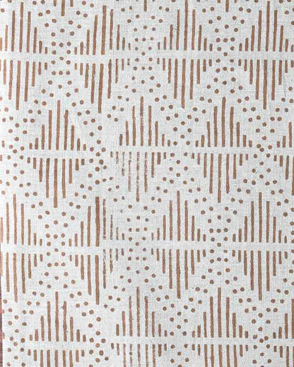 Zig-Zag Hand Block Print Designer Floral Fabric
