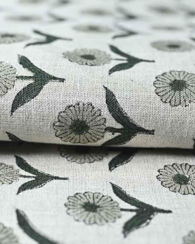 Alexis Hand Block Printed Upholstery Linen