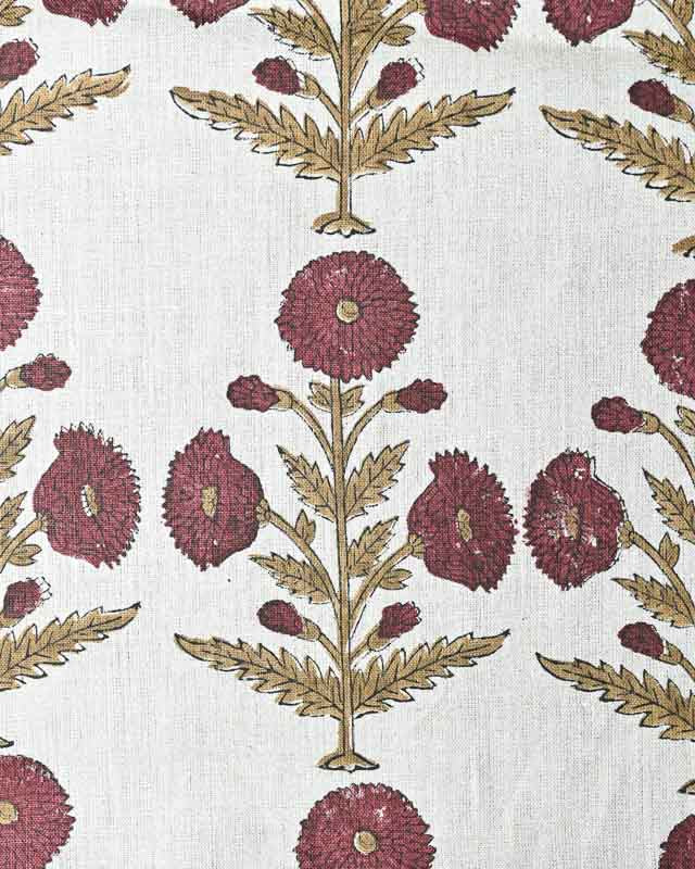 Nikita Hand Block Printed Linen Fabric