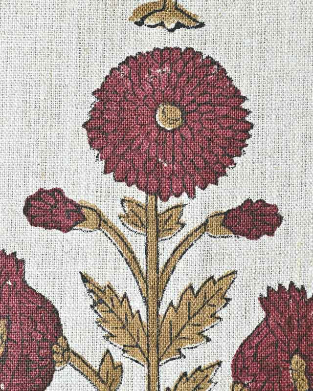 Nikita Hand Block Printed Linen Fabric
