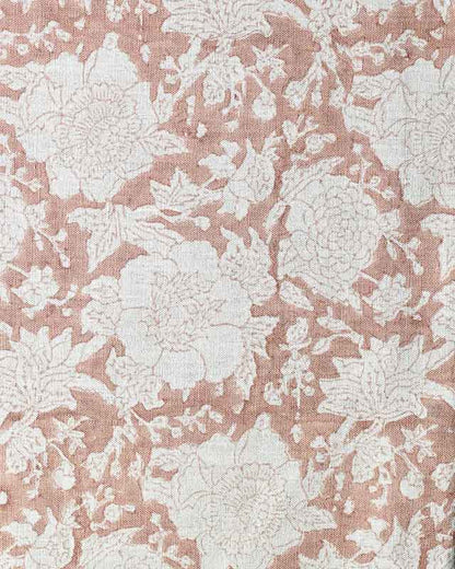 Charlie Block Print  Handloom Linen Fabric