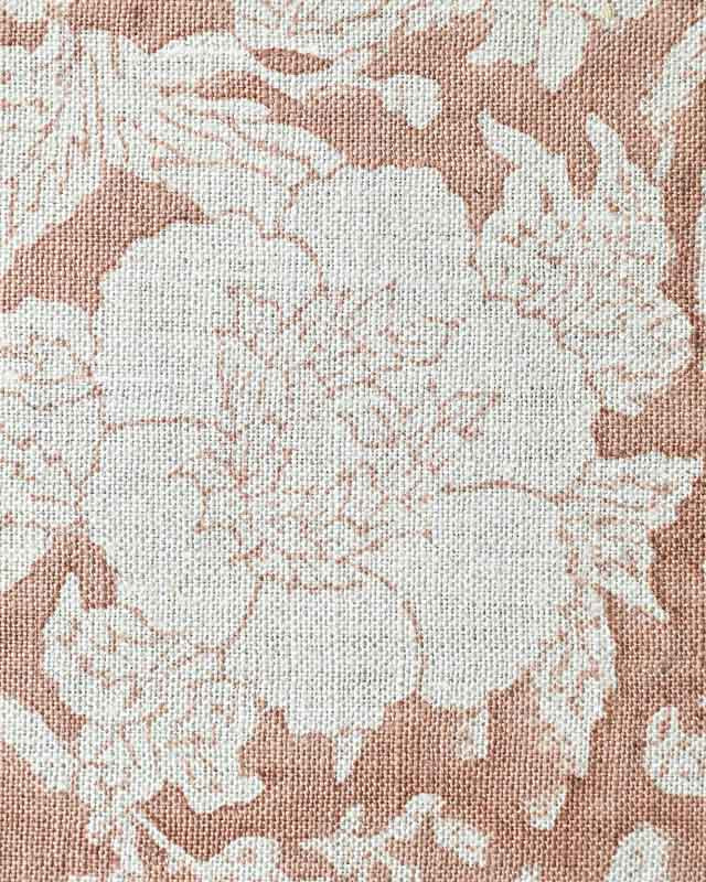 Charlie Block Print  Handloom Linen Fabric